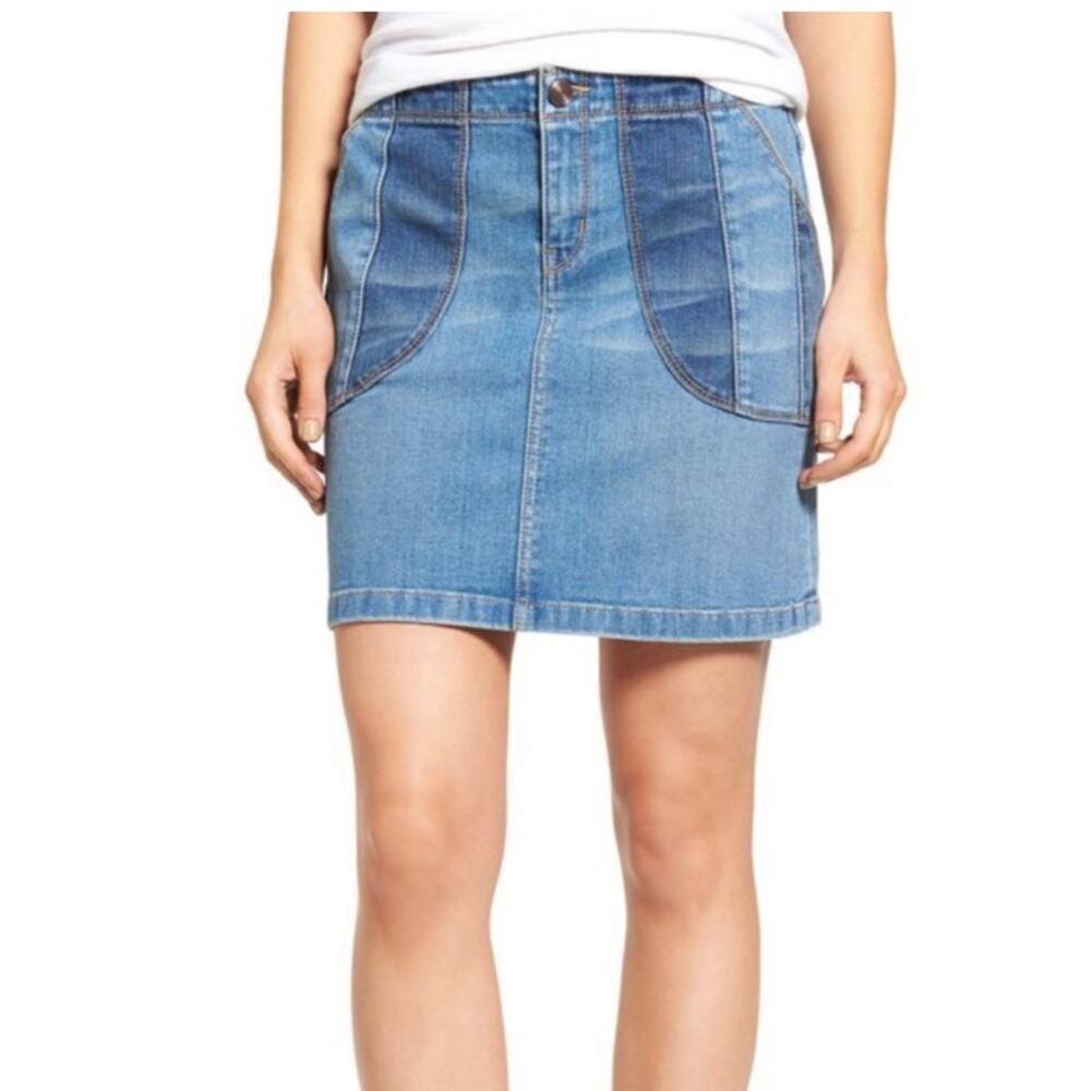 Chelsea28 Two Tone Jean Skirt Size M